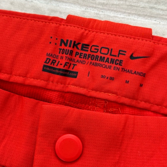 Nike Red Orange Golf Modern Tech Tour Performance Stretch Chino Pants - Picture 4 of 7